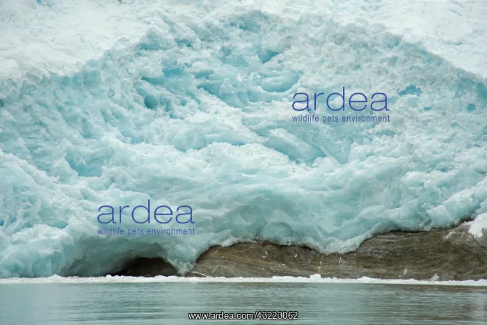 : Norway, Spitsbergen. Retreating glacier : Norway, Spitsbergen. Retreating glacier
