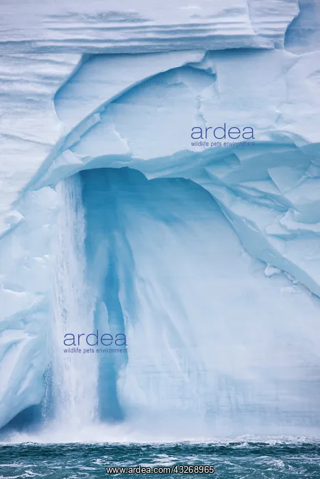: Norway, Svalbard, Nordaustlandet, Waterfall : Norway, Svalbard, Nordaustlandet, Waterfall