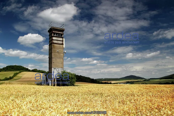 : Observation tower of the GDR border troops, border : Observation tower of the GDR border troops, border