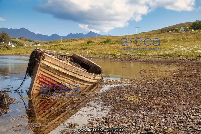 : Old boat at loch Harport, Carbost, Isle of Skye : Old boat at loch Harport, Carbost, Isle of Skye