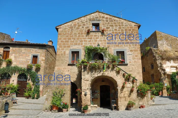 : Old buildings inside the hilltop village of Civita : Old buildings inside the hilltop village of Civita