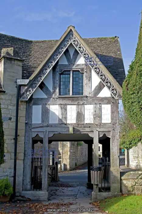 : Old Lychgate - St Mary's Church - Painswick Cotswolds UK : Old Lychgate - St Mary's Church - Painswick Cotswolds UK