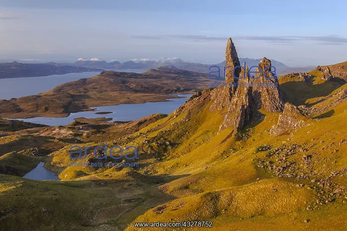 : Old Man of Storr - view towards famous rock formation : Old Man of Storr - view towards famous rock formation
