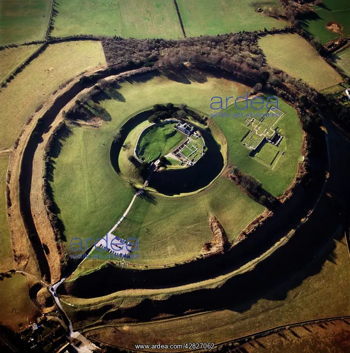 : Old Sarum, the original site of Salisbury with : Old Sarum, the original site of Salisbury with