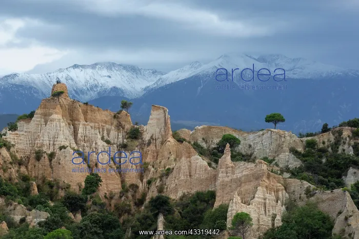 : The Organs of Ille sur Tot and the snowy Canigou : The Organs of Ille sur Tot and the snowy Canigou