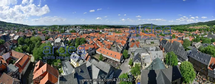 : Overview, Old Town, Quedlinburg, Saxony-Anhalt : Overview, Old Town, Quedlinburg, Saxony-Anhalt