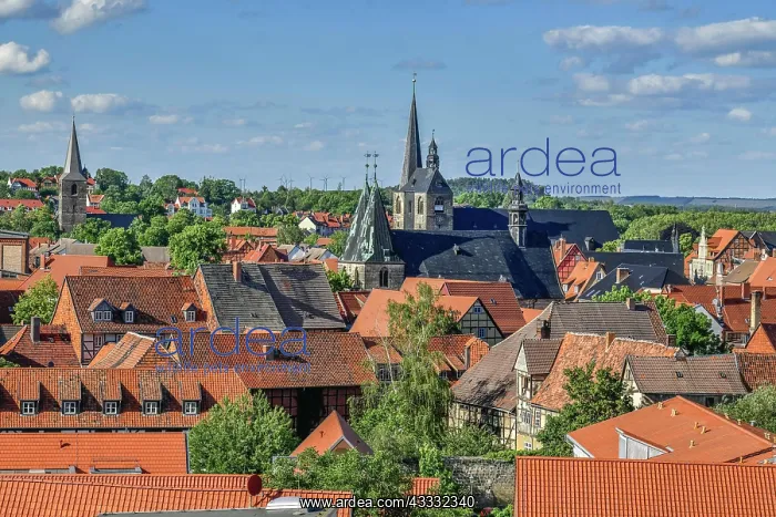 : Overview, Old Town, Quedlinburg, Saxony-Anhalt : Overview, Old Town, Quedlinburg, Saxony-Anhalt