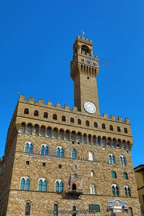 : The Palazzo Vecchio Museum and Tower, Florence, Italy : The Palazzo Vecchio Museum and Tower, Florence, Italy