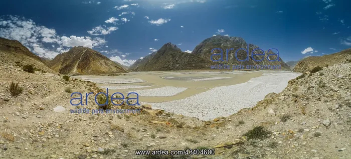 : Panorama of a beautiful valley in Karakoram Mountain : Panorama of a beautiful valley in Karakoram Mountain
