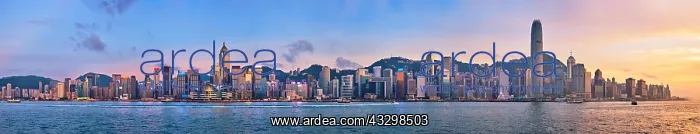 : Panorama of Hong Kong skyline cityscape downtown : Panorama of Hong Kong skyline cityscape downtown