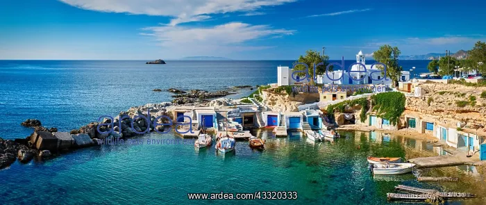 : Panorama of typical Greece scenic island view, small : Panorama of typical Greece scenic island view, small