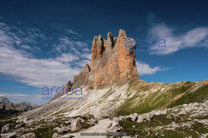 : Panoramic view of the Tre Cime di Lavaredo, Dolo : Panoramic view of the Tre Cime di Lavaredo, Dolo