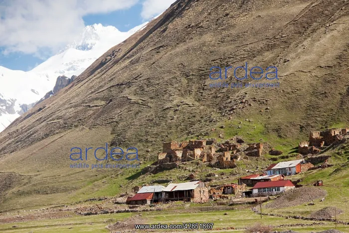 : Partly deserted village in Truso valley near the : Partly deserted village in Truso valley near the