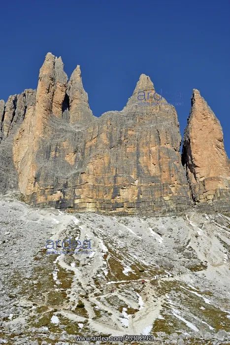 : Three Peaks, South Walls, Sexten Dolomites, Province : Three Peaks, South Walls, Sexten Dolomites, Province