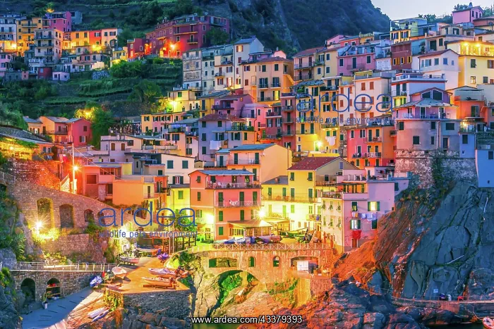 : Picturesque town of Manarola, in the province of : Picturesque town of Manarola, in the province of
