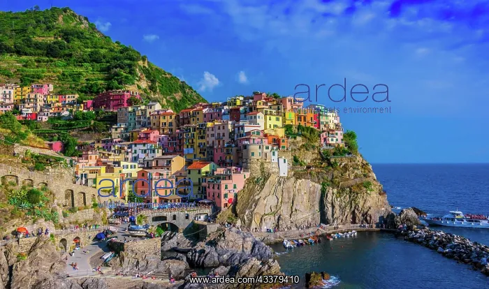 : Picturesque town of Manarola, in the province of : Picturesque town of Manarola, in the province of