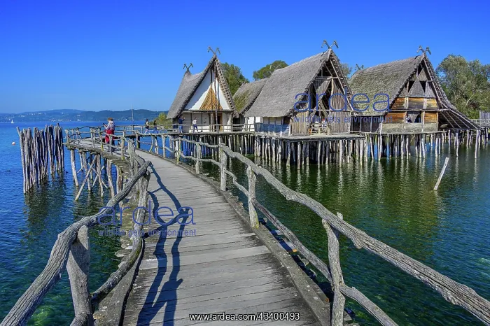 : Pile dwellings on the shores of Lake Constance : Pile dwellings on the shores of Lake Constance