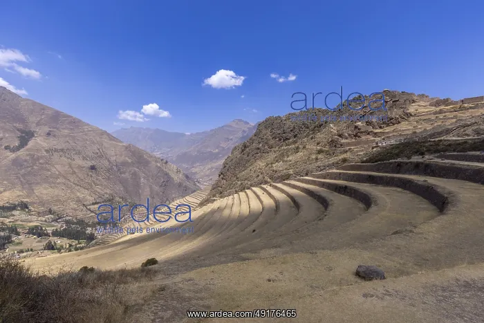 : Pisac Inca Ruins, Ajachapata Terraces and scenic landscapes in Sacred Valley near Cusco : Pisac Inca Ruins, Ajachapata Terraces and scenic landscapes in Sacred Valley near Cusco