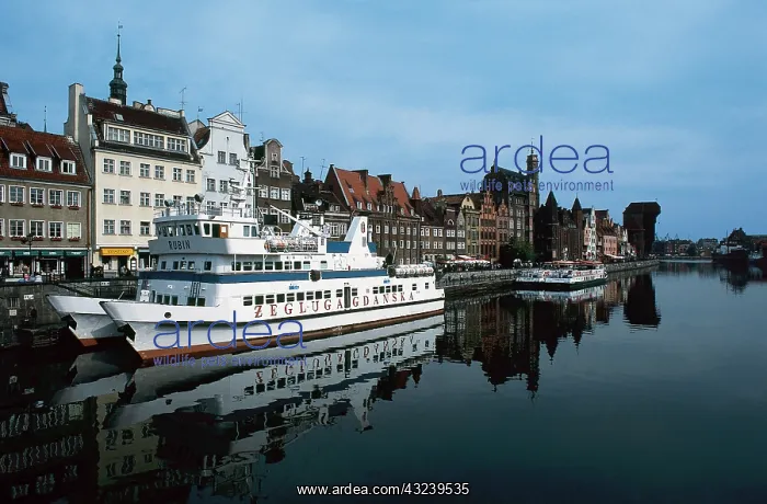 : POLAND. Gdansk. View of the Old City pier : POLAND. Gdansk. View of the Old City pier