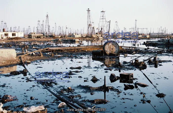 : Polluted Oilfield, Azerbaijan : Polluted Oilfield, Azerbaijan