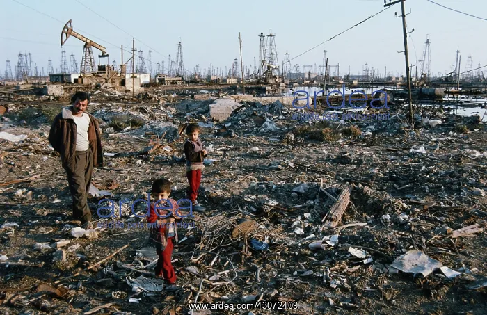: Polluted Oilfield, Azerbaijan : Polluted Oilfield, Azerbaijan