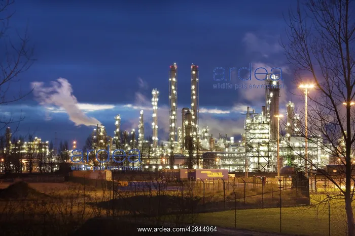 : Pollution from Industry Factory - at night : Pollution from Industry Factory - at night
