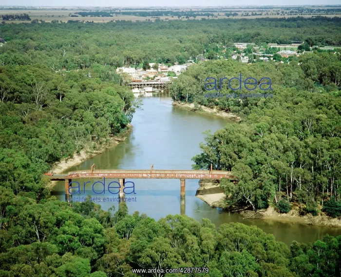 : Port of Echuca on Murray River Northeastern Victoria : Port of Echuca on Murray River Northeastern Victoria