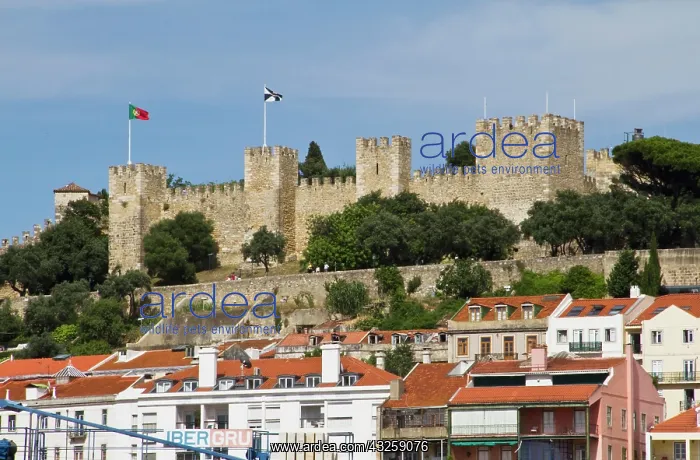 : Portugal, Lisbon. The Castelo de Sao Jorge : Portugal, Lisbon. The Castelo de Sao Jorge
