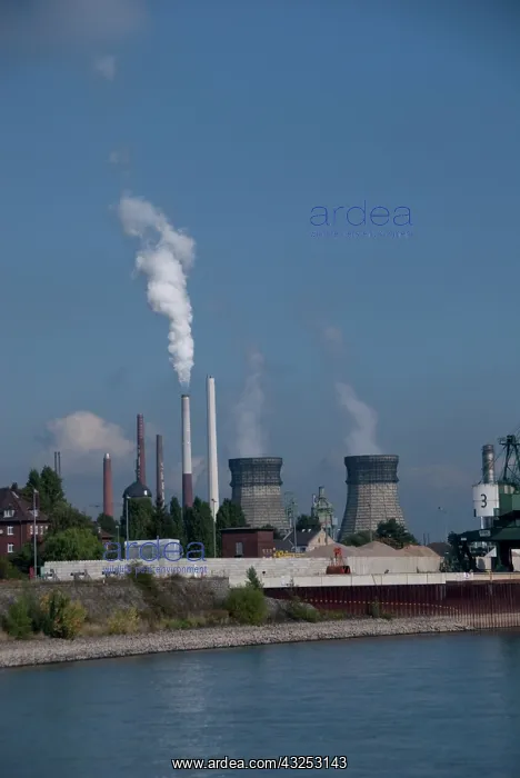 : Power station along Rhine River, between : Power station along Rhine River, between