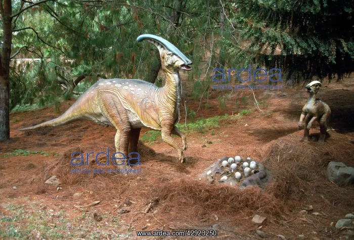 : Prehistoric Reconstruction - Hadrosaur / Parasaurolophus : Prehistoric Reconstruction - Hadrosaur / Parasaurolophus