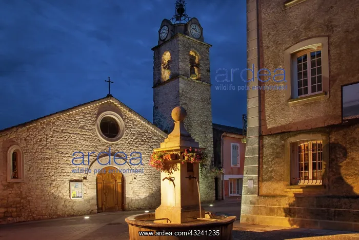 : Presbytere Church and Memorial Fountain : Presbytere Church and Memorial Fountain