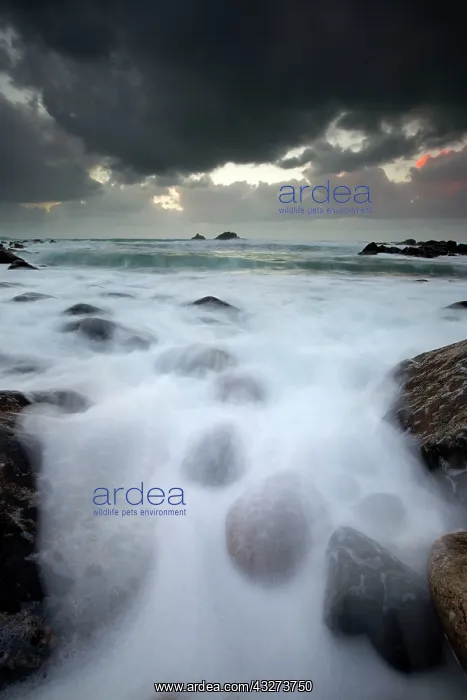 : Priest Cove - seascape view looking to The Brisons : Priest Cove - seascape view looking to The Brisons
