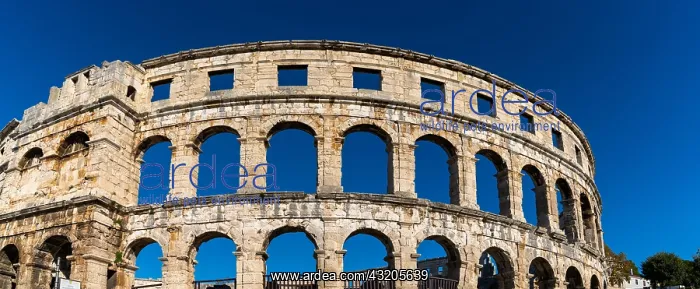 : Pula, Croatia - 27 October, 2021: view of the Pula : Pula, Croatia - 27 October, 2021: view of the Pula