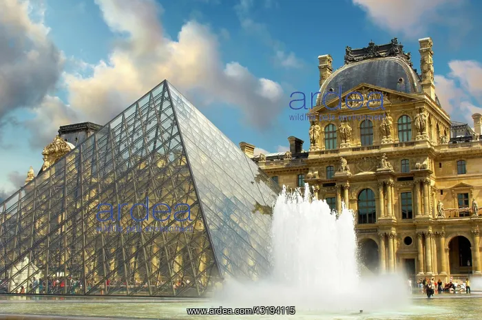 : The Pyramid entrance of the Louvre, Paris, France : The Pyramid entrance of the Louvre, Paris, France