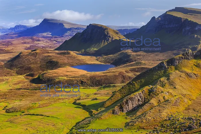 : Quiraing - view from the mountain of Quiraing over : Quiraing - view from the mountain of Quiraing over