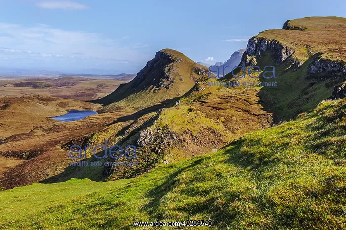 : Quiraing - view from the mountain of Quiraing over : Quiraing - view from the mountain of Quiraing over