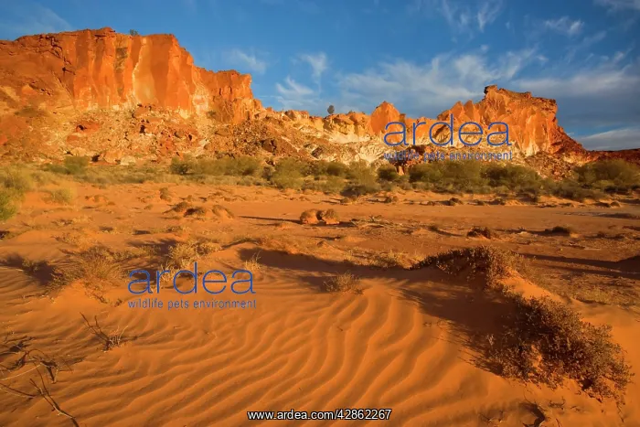 : Rainbow Valley - colourful rock formation with : Rainbow Valley - colourful rock formation with