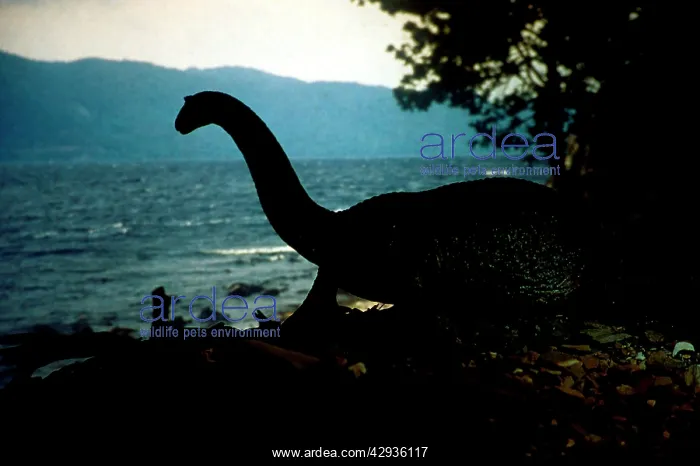 : Reconstruction - Loch Ness Monster, on shore : Reconstruction - Loch Ness Monster, on shore