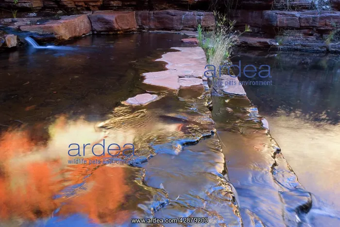 : Reflections - a river cascades down Weano Gorge : Reflections - a river cascades down Weano Gorge