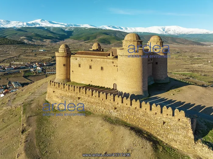 : The Renaissance castle of La Calahorra against the : The Renaissance castle of La Calahorra against the