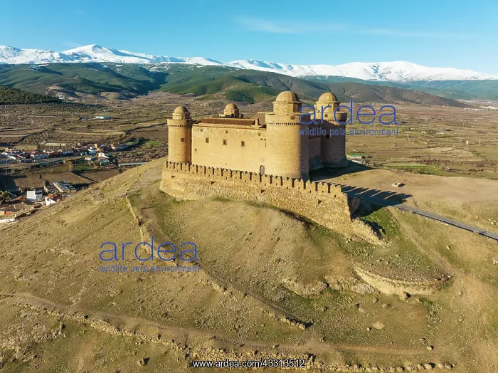 : The Renaissance castle of La Calahorra against the : The Renaissance castle of La Calahorra against the