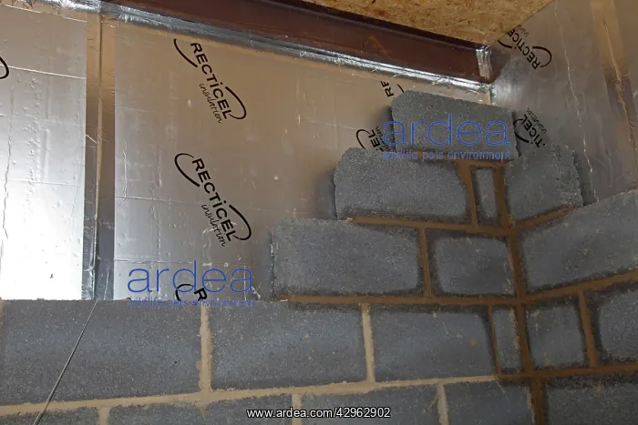 : Reticel Sheet Insulation - in cavity of new cement : Reticel Sheet Insulation - in cavity of new cement
