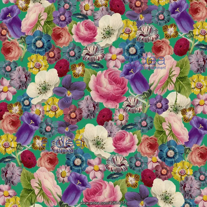 : Retro Floral Collage : Retro Floral Collage