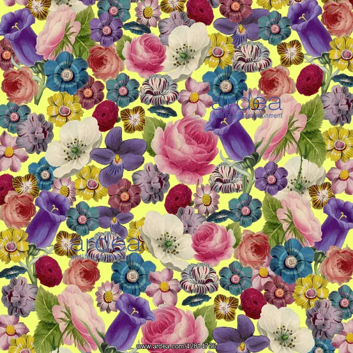 : Retro Floral Collage : Retro Floral Collage
