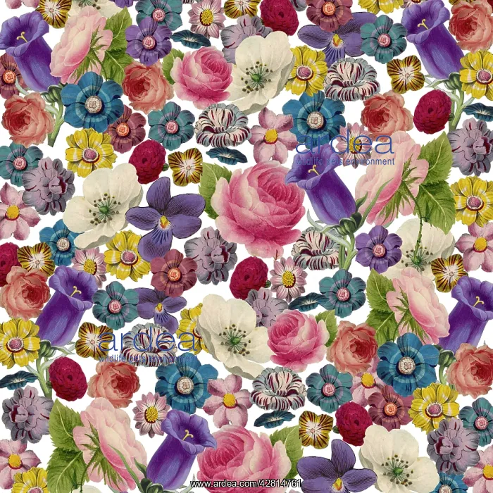 : Retro Floral Collage : Retro Floral Collage