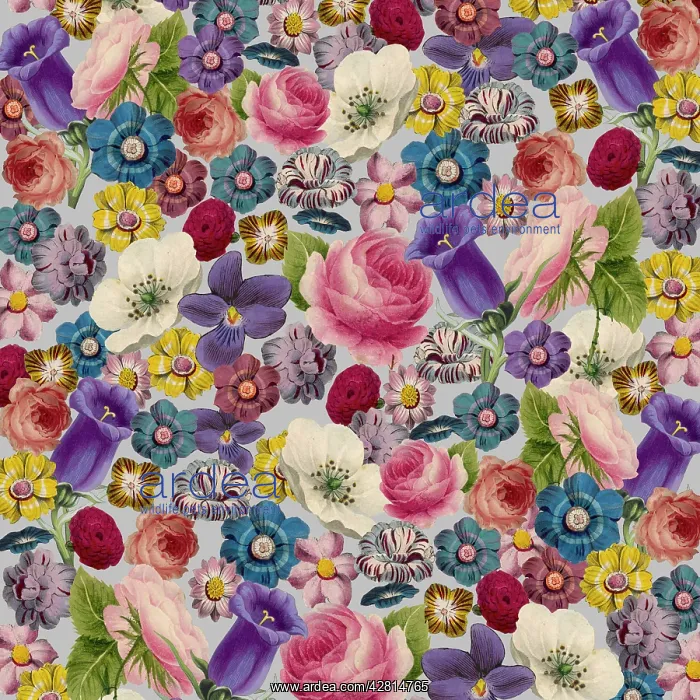 : Retro Floral Collage : Retro Floral Collage