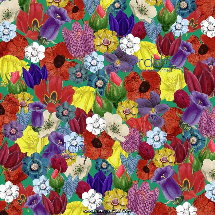 : Retro Floral Collage : Retro Floral Collage