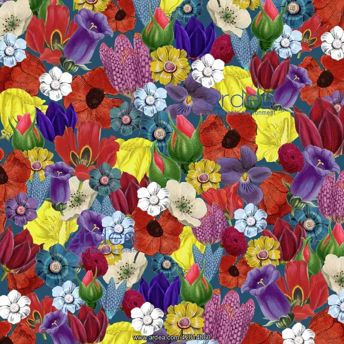 : Retro Floral Collage : Retro Floral Collage