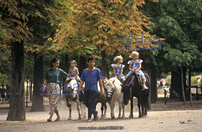  : Riding on miniature ponies in the Jardin du Luxembourg