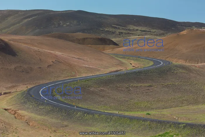 : The ring road at mount Namafjall - Nordurland eystra : The ring road at mount Namafjall - Nordurland eystra